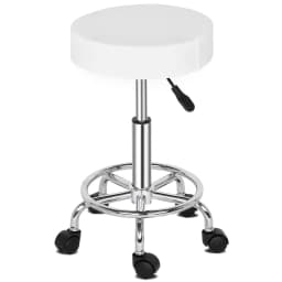 image-Round Stool Ha Ha Feet Rotation Bar Stool White