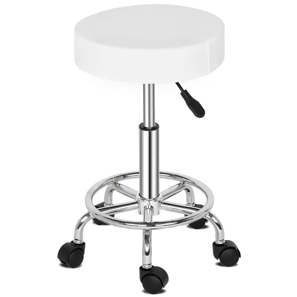 image-Round Stool Ha Ha Feet Rotation Bar Stool White