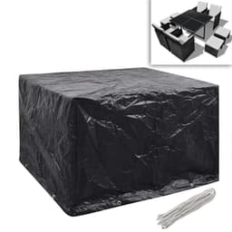 image-Garden Furniture Covers 2pcs 4 Person Poly Rattan 113x113cm