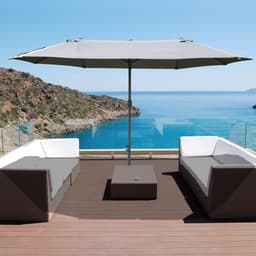 image-4.6m Garden Parasol Double-Sided Sun Umbrella Market Shelter Canopy