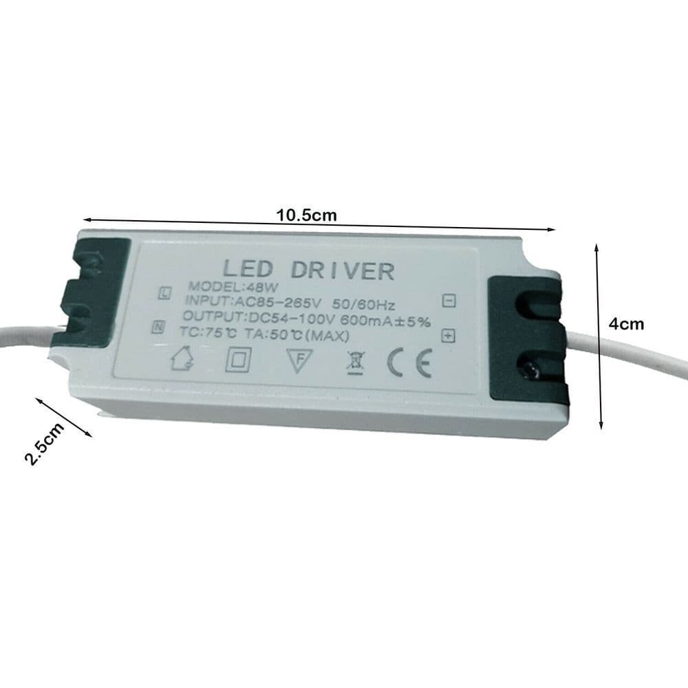 image-Constant Current 600mA High Power DC Connector Power Supply LED Ceiling light 24W - 48W