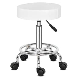 image-Round Stool Ha Ha Feet Rotation Bar Stool White