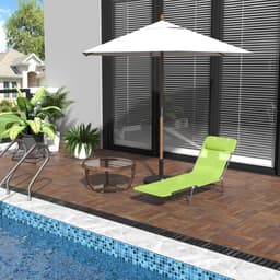 image-Sun Bed Chair Garden Lounger Recliner Adjustable Back Relaxer Chair Furniture