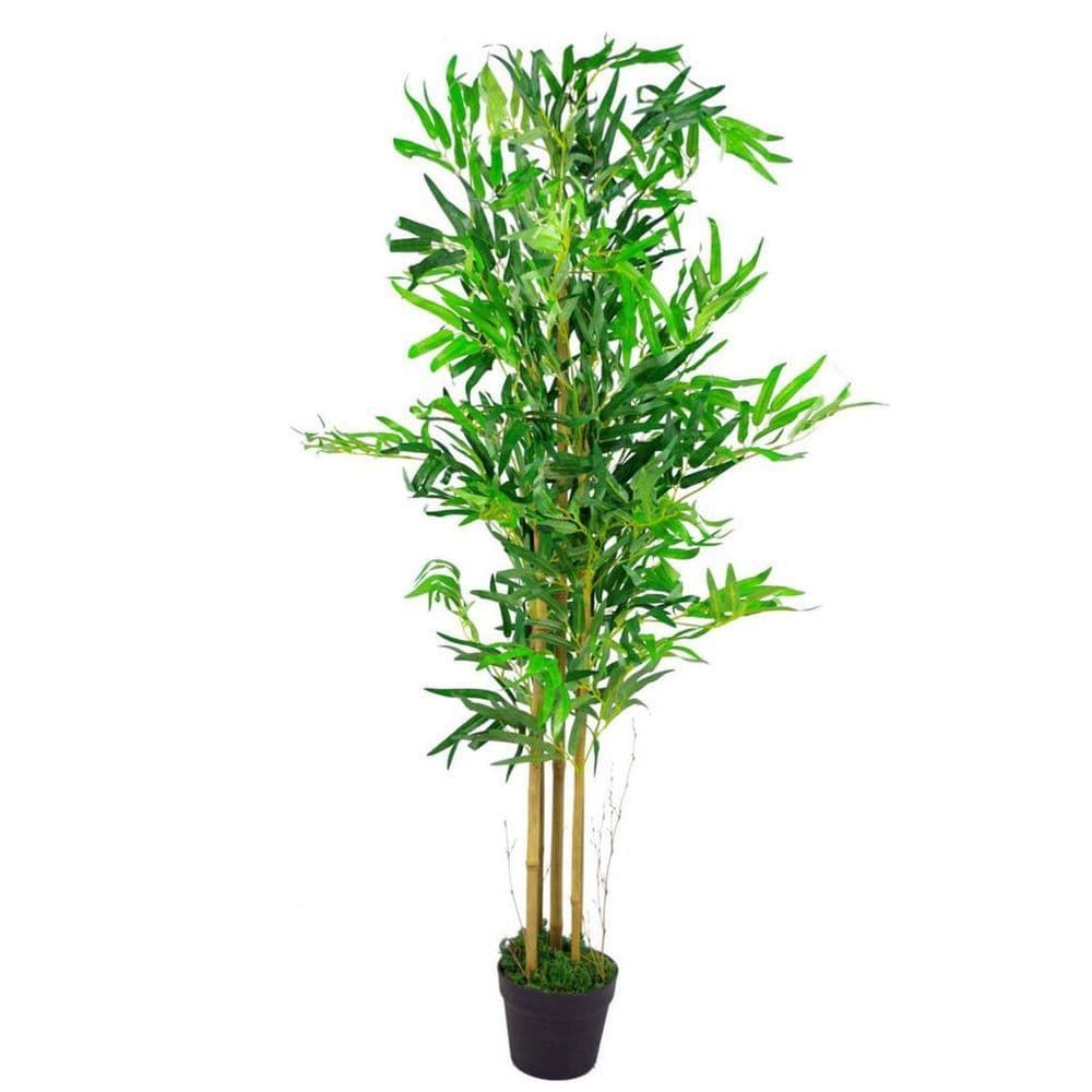 image-120cm Leaf Design UK Realistic Artificial Bamboo Plants / Trees