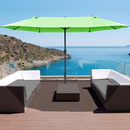 image-4.6m Garden Parasol Double-Sided Sun Umbrella Market Shelter Canopy