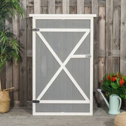 image-Wooden Garden Storage Shed Fir Wood Tool Cabinet