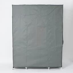 image-5-Layer 12-Compartment Non-woven Fabric Wardrobe Portable Closet Gray (133x46x170cm)