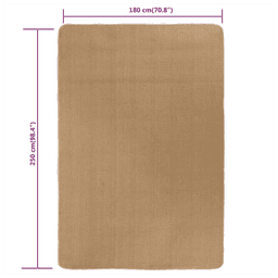 image-vidaXL Area Rug Jute with Latex Backing 180x250 cm