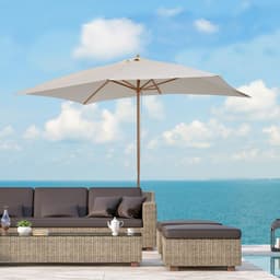 image-3x2m Wooden Patio Parasol Umbrella