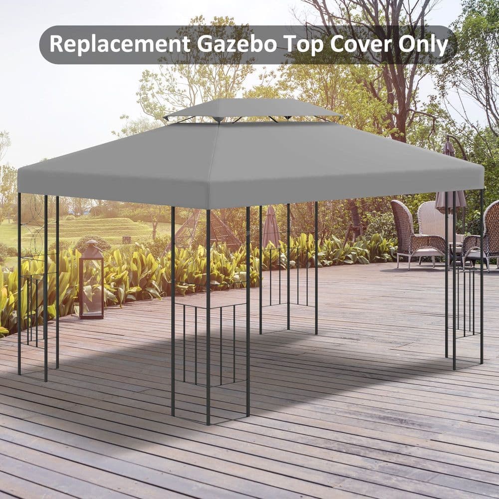 image-3x4m Gazebo Replacement Roof Canopy 2 Tier Top UV Cover Sun Awning Shelters