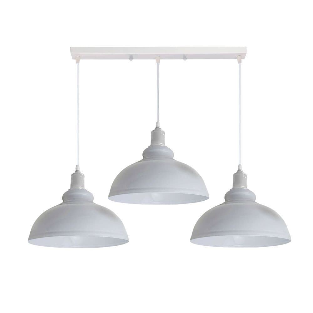 image-Industrial Vintage Loft Kitchen Bar 3 Lights Fittings Ceiling Curvy Metal E27