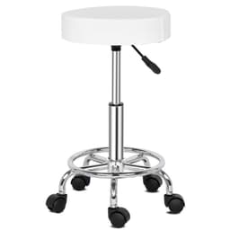 image-Round Stool Ha Ha Feet Rotation Bar Stool White