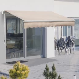 image-Window Awning Canopy Garden Shelter Sun Shade UV Blocker Aluminium Frame 3 x 2m