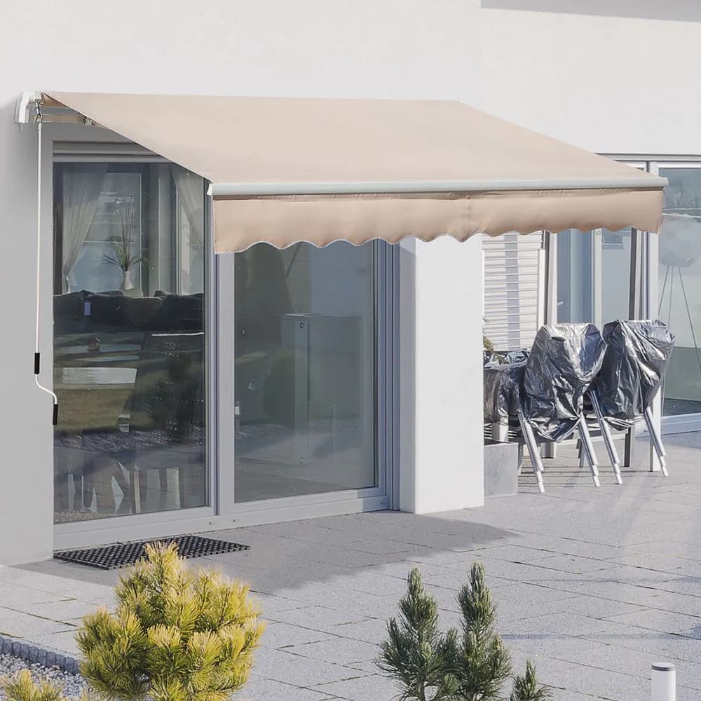 image-Window Awning Canopy Garden Shelter Sun Shade UV Blocker Aluminium Frame 3 x 2m