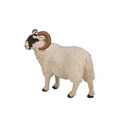 image-Black-Faced Sheep Ram Toy Realistic Farm Animal Figurine