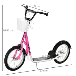 image-HOMCOM Kids Kick Scooter Teen Ride On Adjustable Children Scooter with Brakes