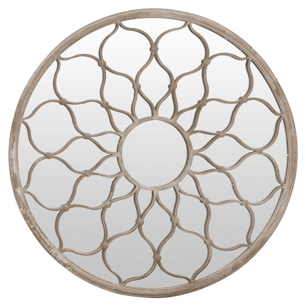 image-Garden Mirror Sand 40x3 cm Iron Round for Outdoor Use