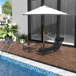 image-Sun Bed Chair Garden Lounger Recliner Adjustable Back Relaxer Chair Furniture