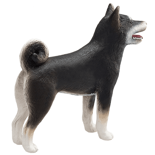 image-Shiba Inu Black Dog Figurine Realistic Pet Model