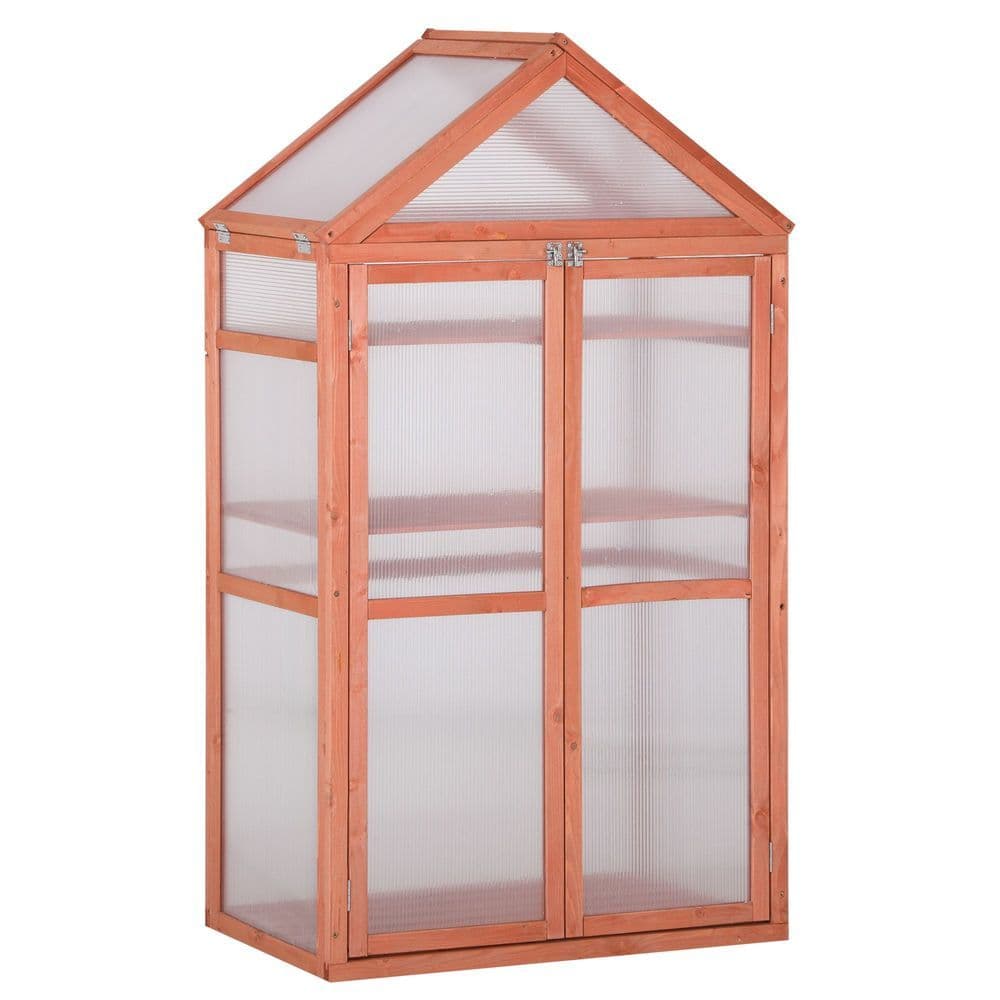 image-Garden Polycarbonate Cold Frame Greenhouse Grow House Flower Vegetable Plants