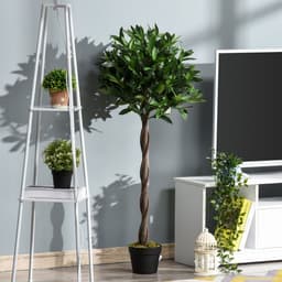 image-2 Artificial Topiary Bay Laurel Ball Trees Nursery Pot for Indoor Outdoor Decor