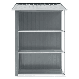 image-Garden Shed with Rack Grey 205x130x183 cm Iron