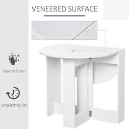 image-Folding Drop Leaf Dining Table Foldable Bar Table for Small Kitchen