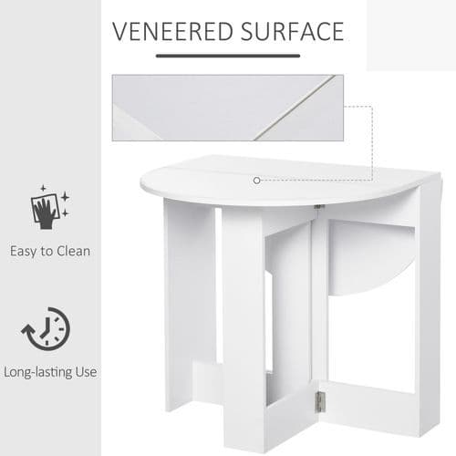 image-Folding Drop Leaf Dining Table Foldable Bar Table for Small Kitchen