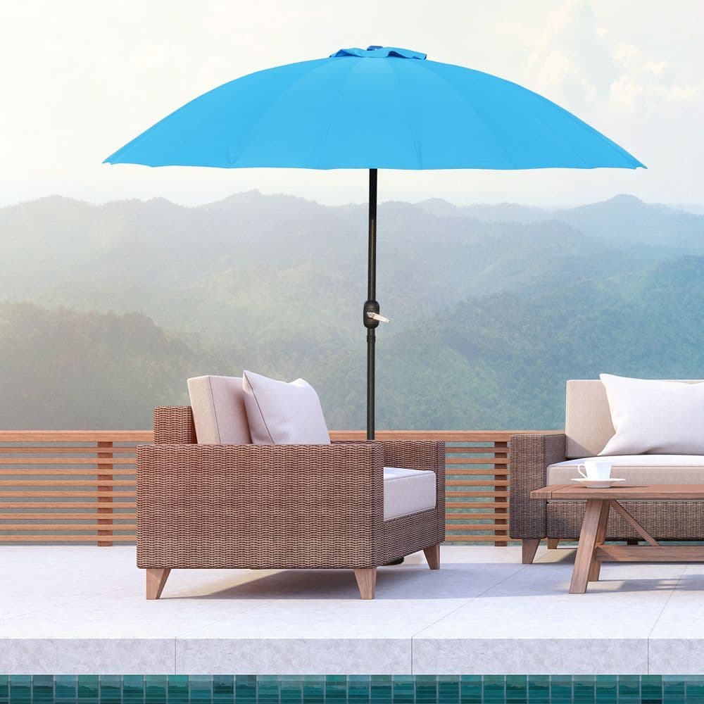 image-255cm Patio Parasol Umbrella Market Table Parasol 18 Sturdy Ribs