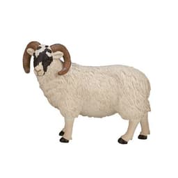 image-Black-Faced Sheep Ram Toy Realistic Farm Animal Figurine