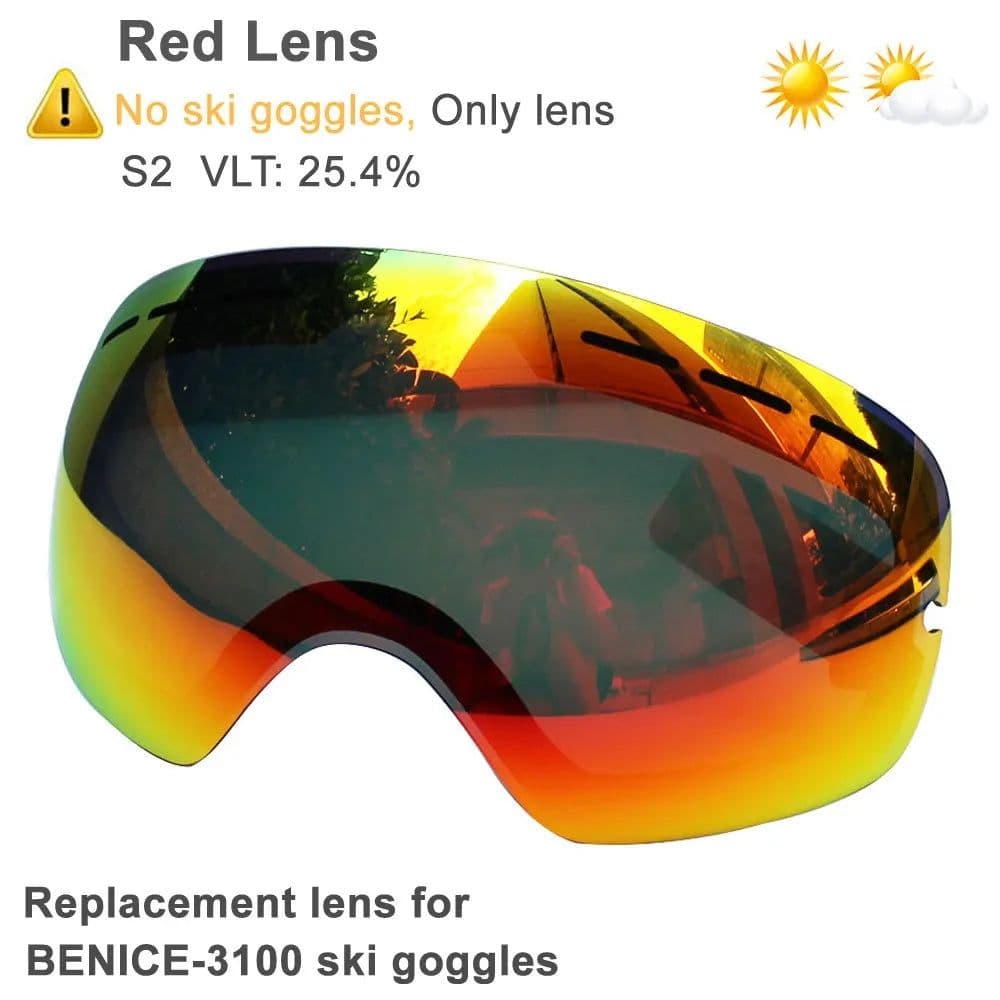 image-UV400 Double Layers Anti-fog Ski Goggles Lens Ski Mask Glasses Skiing Snow Snowboard Eyewear Mirror Polarize Goggles for Men