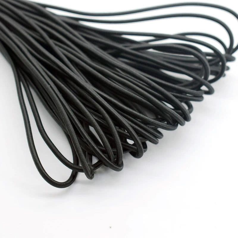 image-1/2/3/4/5mm High-Quality Round Elastic Band Cord Elastic Rubber white black Stretch rubber For Sewing Garment DIY Accessories