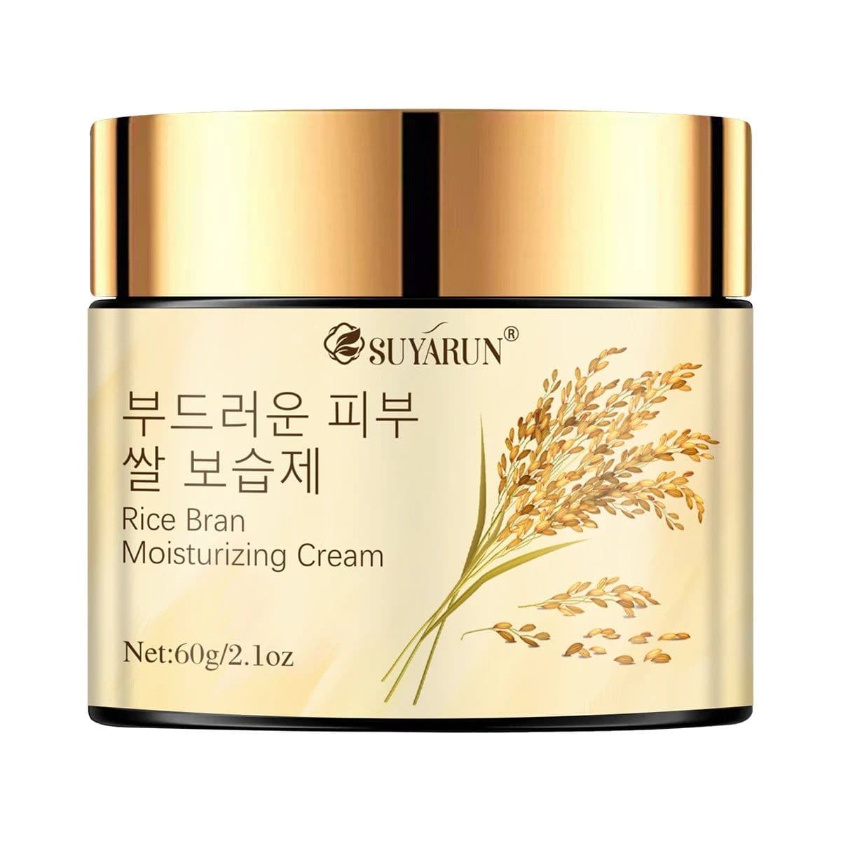 image-SUYARUN Korean Rice Extract Hydrating Face Cream 24H Moisture - Brightening Nourishing Skincare for Dry Sensitive Skin All Types