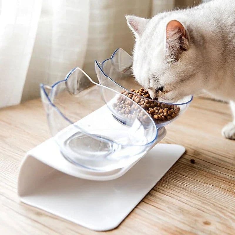 image-Non-Slip Double Cat Bowl Dog Bowl With Stand Pet Feeding Cat Water Bowl For Cats Food Pet Bowls For Dogs Feeder Product Supplies