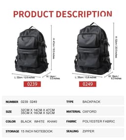 image-Men Fashion Personalized Travel Backpack Light Weight Large Space 17inch Laptop Bag Teenage Outdoor Waterproof School Bag