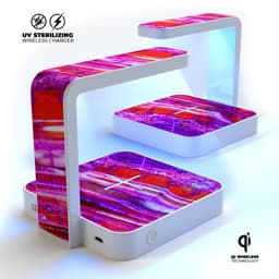 image-Pink Acrylic Agate UV Germicidal Sanitizing Sterilizing Wireless Smart