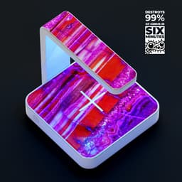 image-Pink Acrylic Agate UV Germicidal Sanitizing Sterilizing Wireless Smart