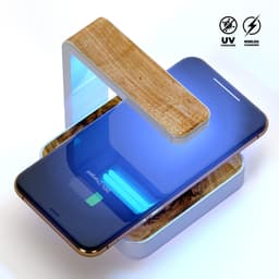 image-Light Knotted Woodgrain UV Germicidal Sanitizing Sterilizing Wireless