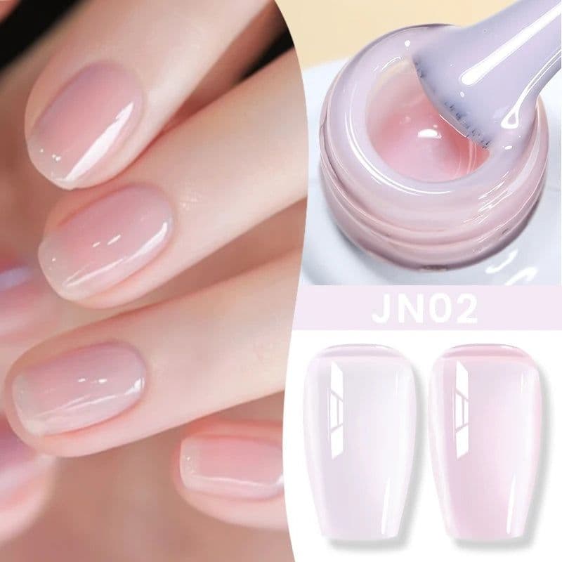 image-BORN PRETTY Milky White Jelly Nude Gel Nail Polish 10ml White Translucent Soak Off Gel Vernis Semi Permanent Need UV Light Cure