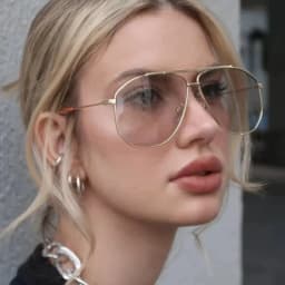 image-Vintage Metal Pilot Sunglasses Women For Men 2025 Luxury Brand Designer Popular Punk Outdoor Driving Double Bridge Sun Glasses
