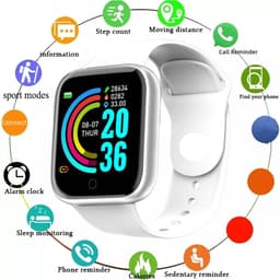 image-Smartwatch Men Women Wristwatches Smart Watch Message Fitness Monitor Bracelet Birthday Gift Electronic Clock For Android IOS