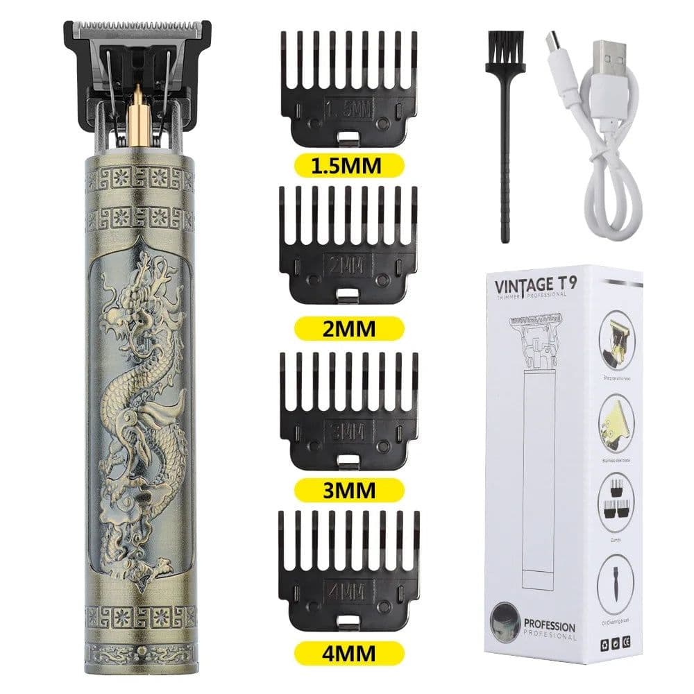image-Retro T9 Original Haircutting Machine Set Jackets Trimmer Men's Electric Shaver Male Lence Pro Barber Shaver for Sensitive Areas