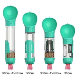 image-KOMMILIFE Portable Cat Dog Water Bottle Food Feeder Drinker Poop Dispenser 3 In 1 Leak-proof Multifunctional Dog Waterer Bottle