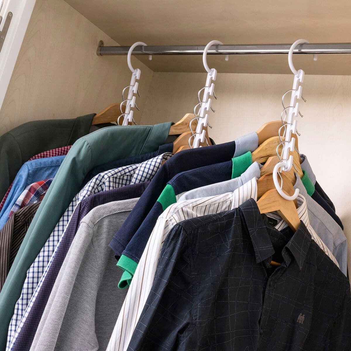 image-Hanger Organiser for 40 Items Plusrobe InnovaGoods 24 Pieces