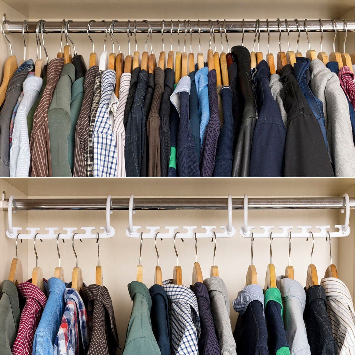 image-Hanger Organiser for 40 Items Plusrobe InnovaGoods 24 Pieces