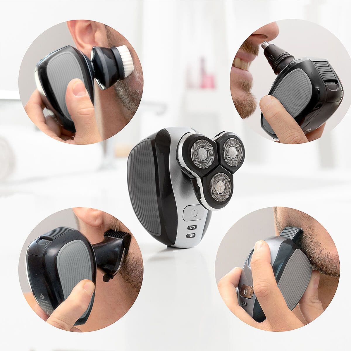 image-5 in 1 Rechargeable Ergonomic Multifunction Shaver Shavestyler InnovaGoods