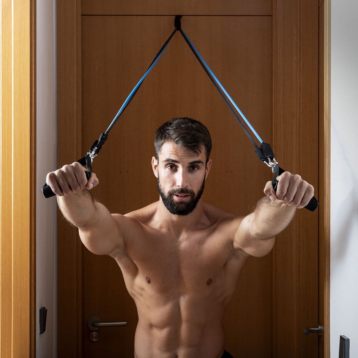 image-Set of Resistance Bands with Accessories and Exercise Guide Rebainer InnovaGoods 5 Units
