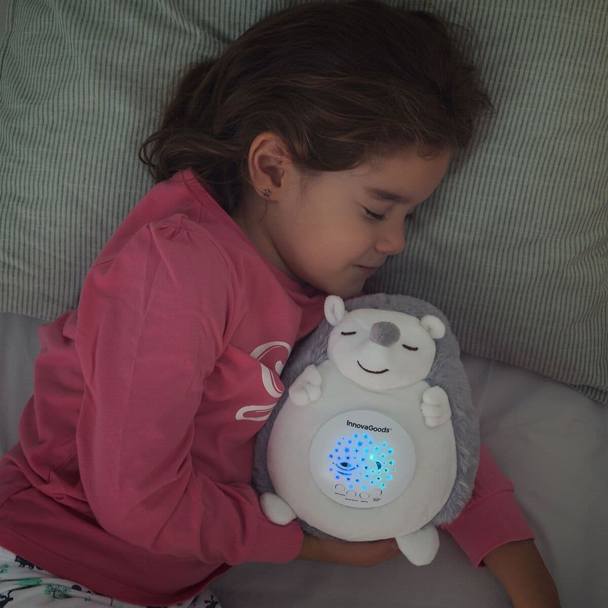 image-Hedgehog Soft Toy with White Noise and Nightlight Projector Spikey InnovaGoods