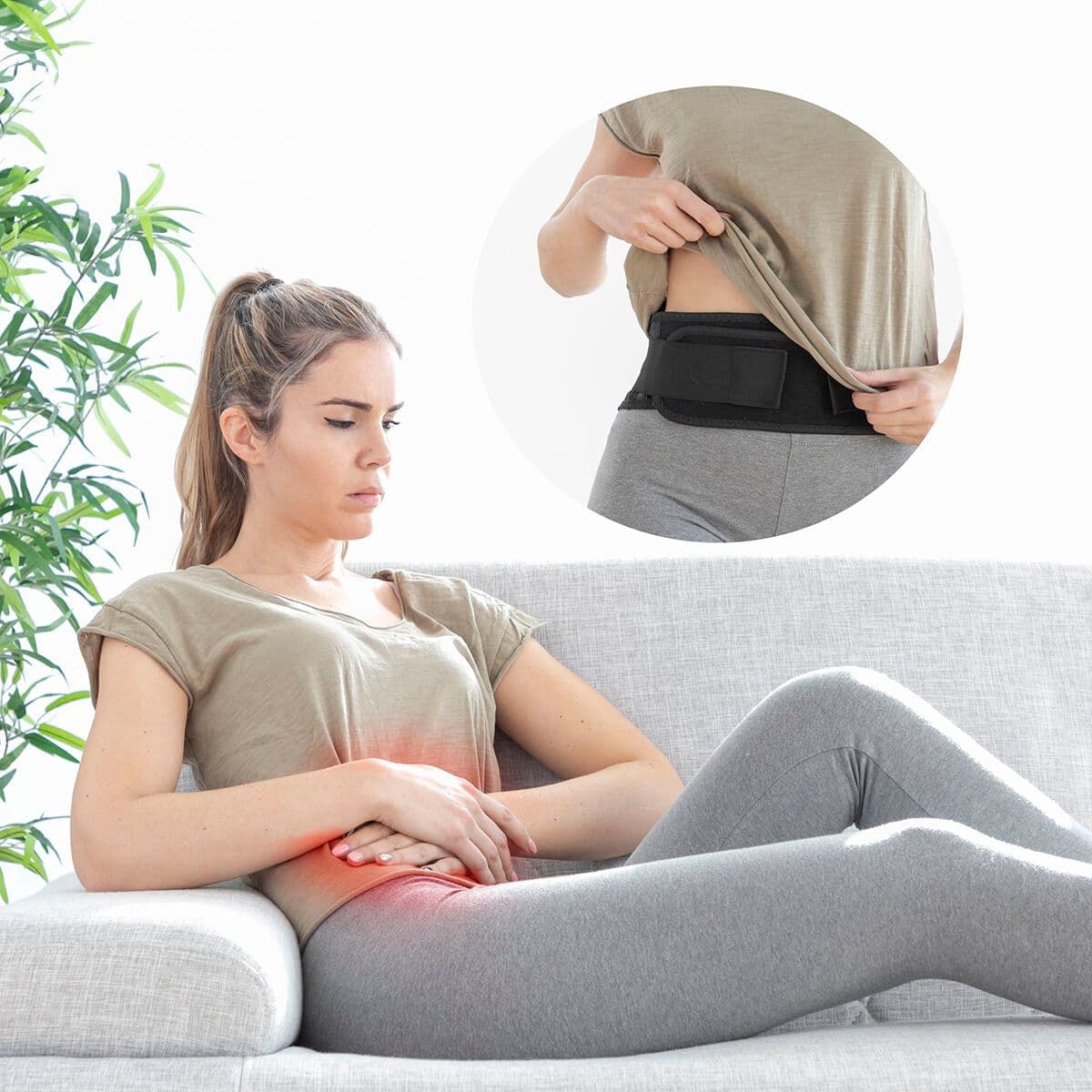 image-Thermal Correction Girdle with Tourmaline Magnets Tourmabelt InnovaGoods