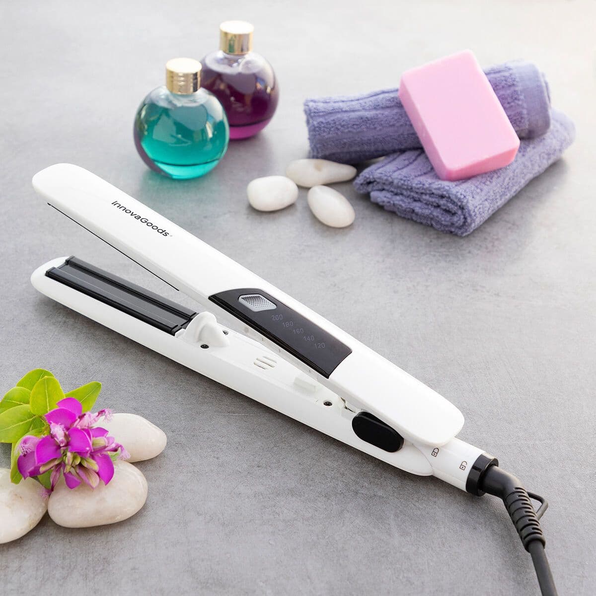 image-Ceramic Hair Iron with Steam Stemio InnovaGoods 36 W